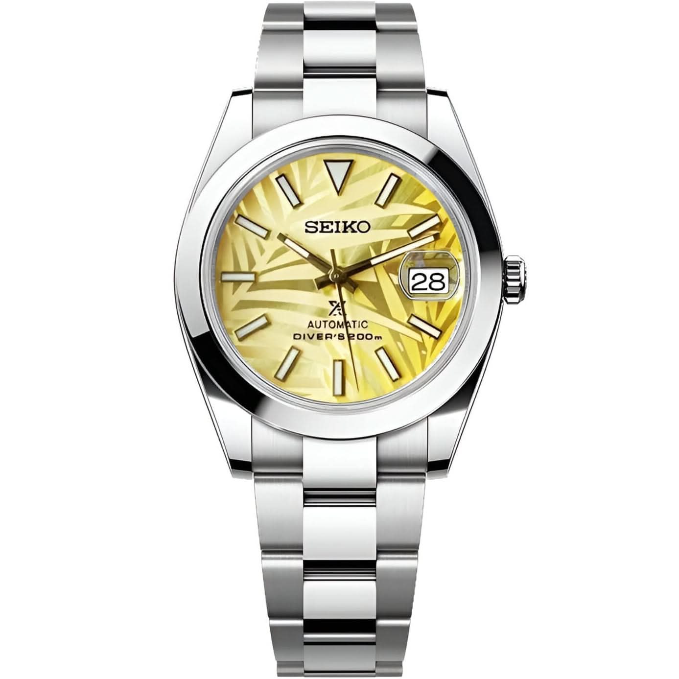Datejust Mod - Palm Leaf Smooth Yellow