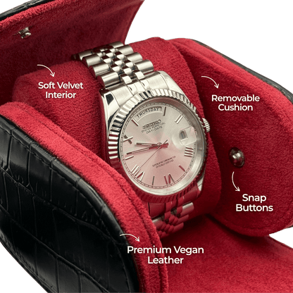 Crocodile Leather Watch Roll