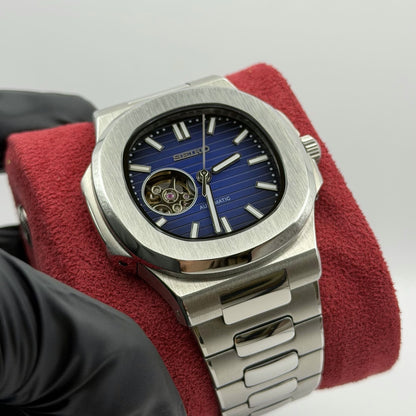 Seiko Nautilus Mod - Navy Blue Open Heart