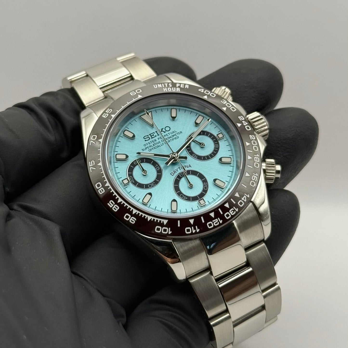 Seiko Daytona Mod - Platinum