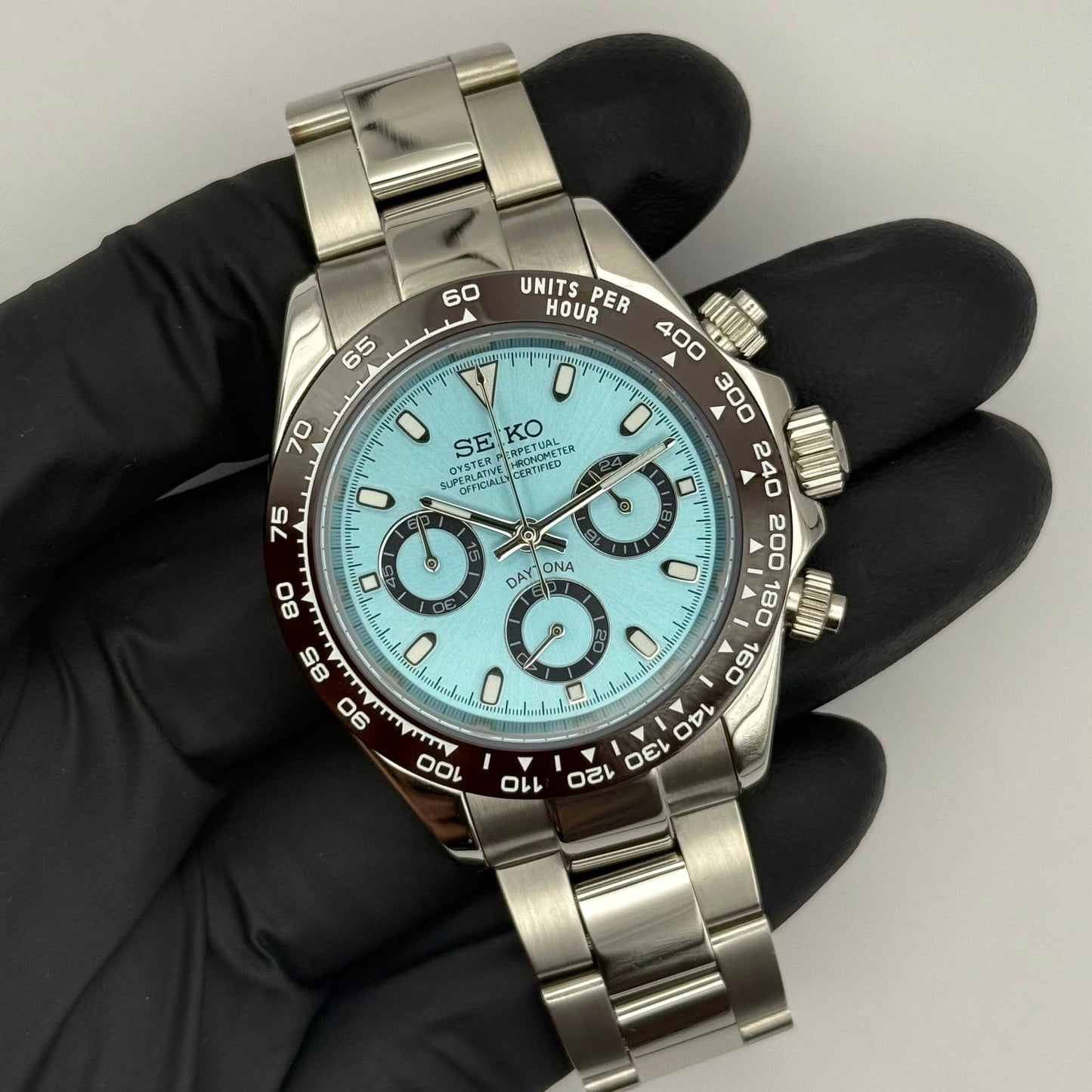Seiko Daytona Mod - Platinum