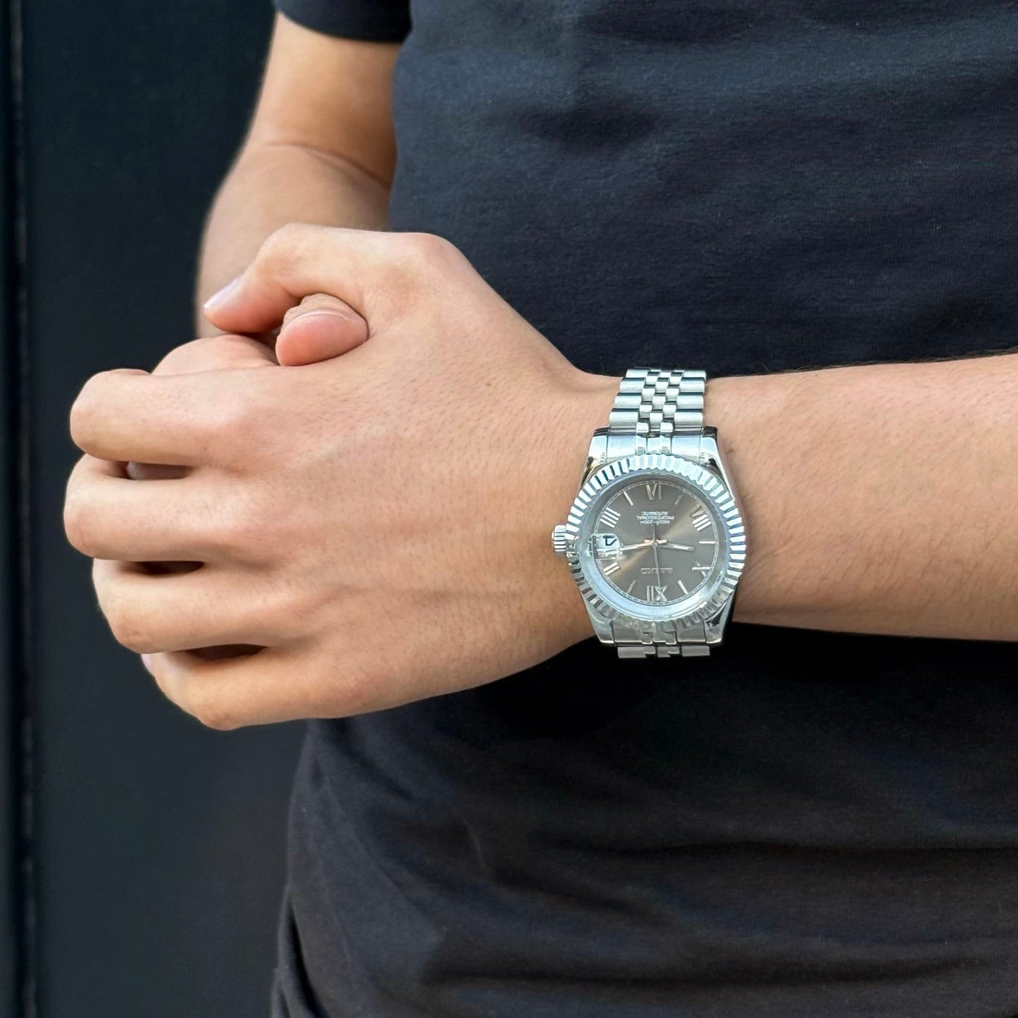 Seiko Datejust Roman Mod - Grey