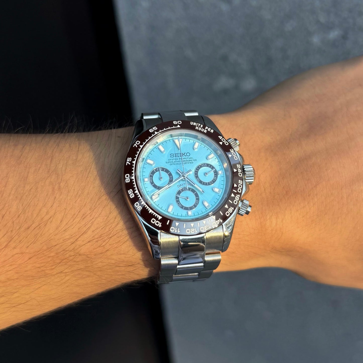 Seiko Daytona Mod - Platinum