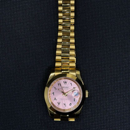 Datejust Mod -  Arabic Gold Baby Pink