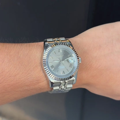 Seiko Datejust Roman Mod - Grey