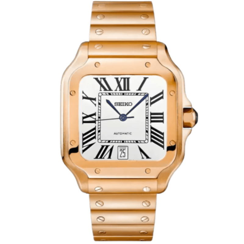 Santos Mod - Rose Gold White